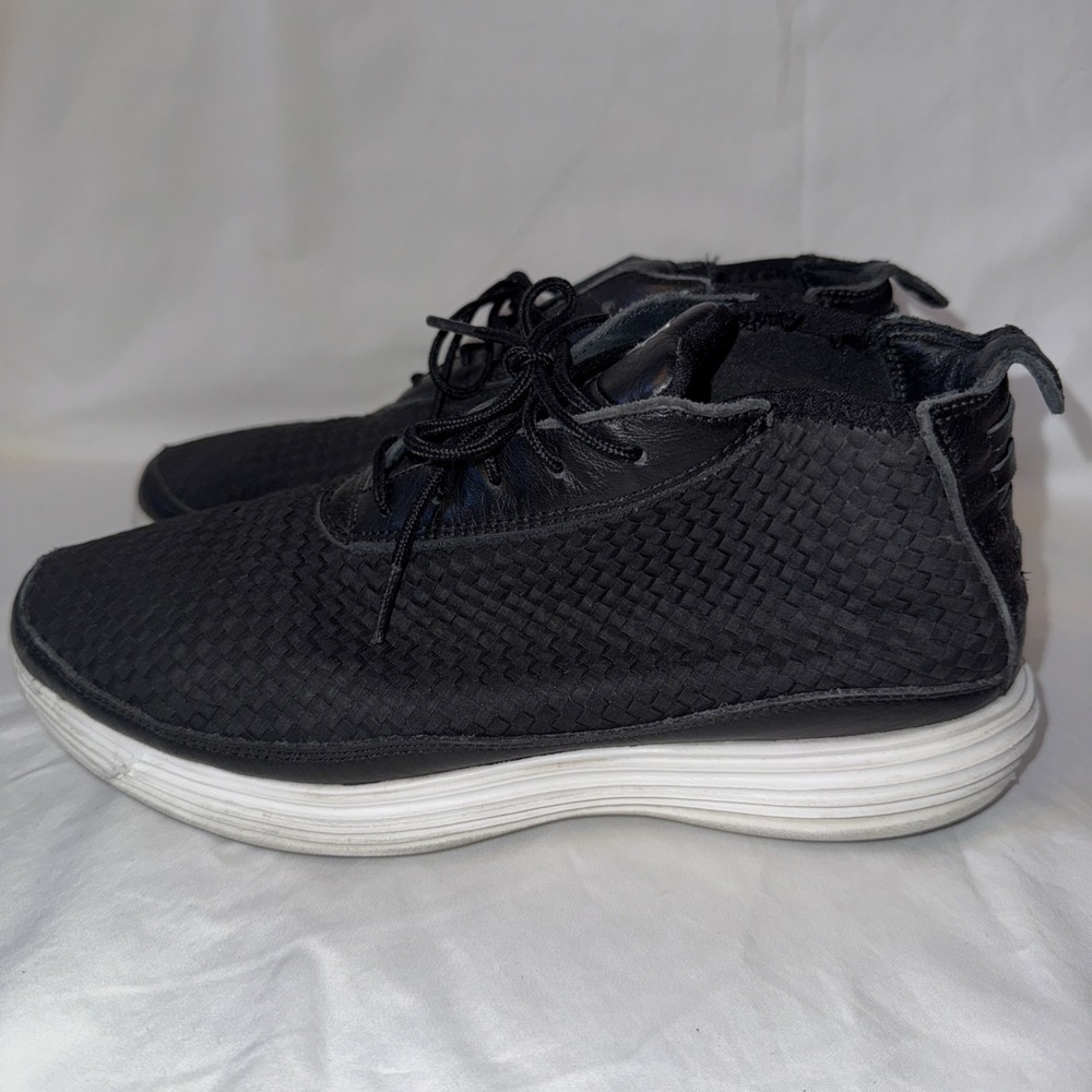 Nike Lunar Chukka Woven+ 398475-005 Men 8.5 Running Shoes Black Athletic Sneaker